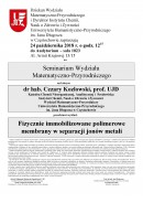 Seminarium- dr hab. Cezary Kozłowski, prof. UJD