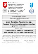 Seminarium- mgr Paulina Szczucińska